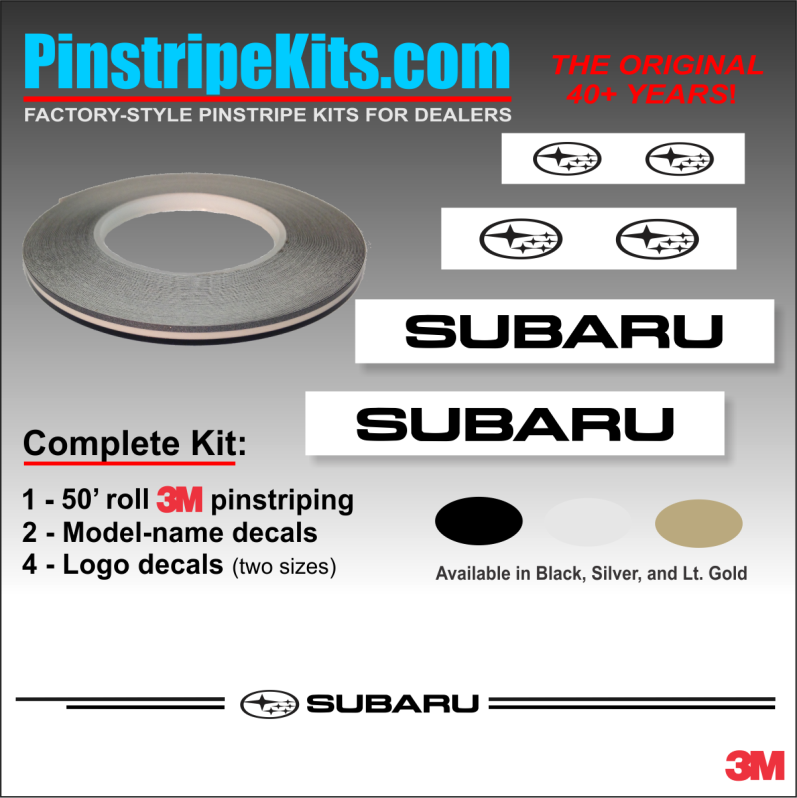Subaru Name & Logo Vinyl Emblem Decal Pinstripe Kit Subaru Name & Logo Vinyl Emblem Decal Pinstripe Kit