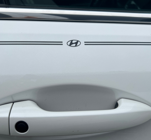Hyundai vinyl logo emblem decal pinstripe kit