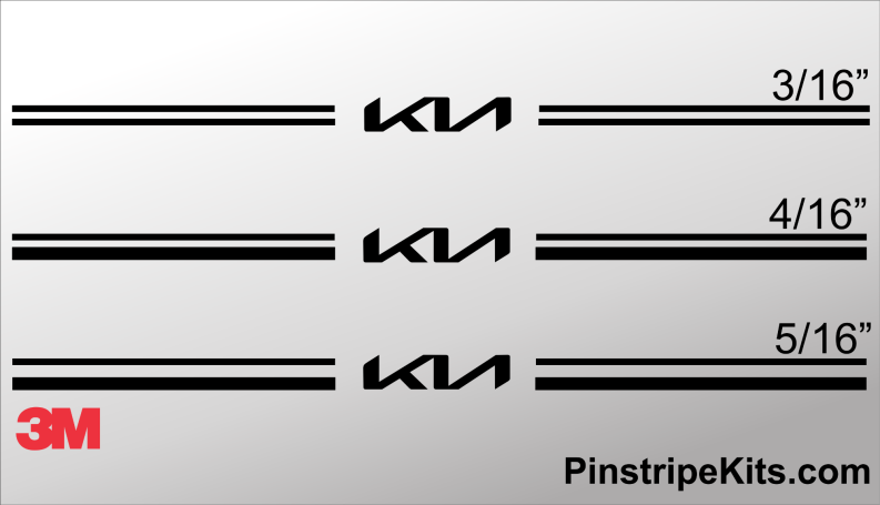 KIA vinyl logo emblem decal pinstripe kit