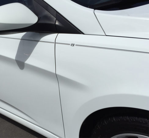 Hyundai vinyl logo emblem decal pinstripe kit