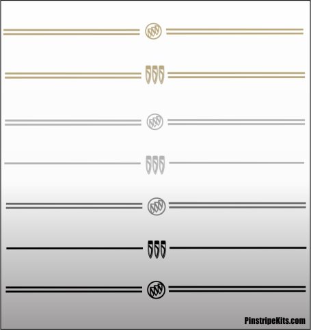 Buick vinyl logo emblem decal pinstripe kit