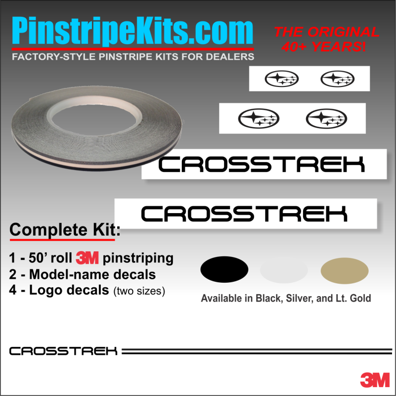 Subaru Crosstrek Name & Logo Vinyl Emblem Decal Pinstripe Kit Subaru Crosstrek Name & Logo Vinyl Emblem Decal Pinstripe Kit