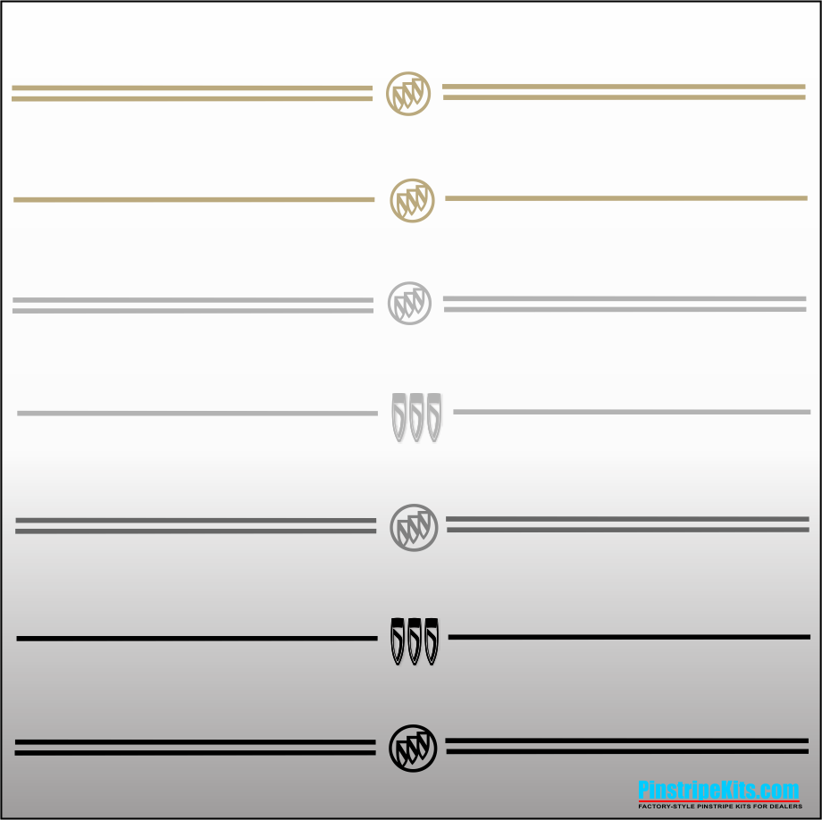 Buick vinyl logo emblem decal pinstripe kit