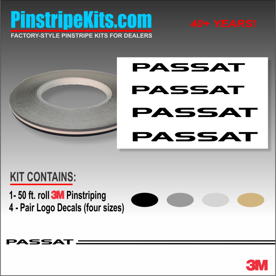 VW Passat Name & Logo Vinyl Emblem Decal Pinstripe Kit VW Passat Name & Logo Vinyl Emblem Decal Pinstripe Kit