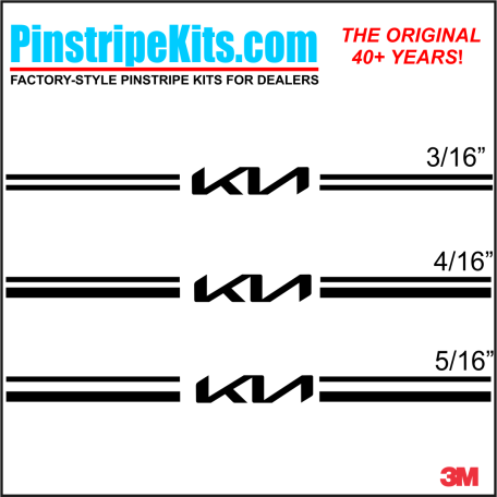 KIA vinyl logo emblem decal pinstripe kit