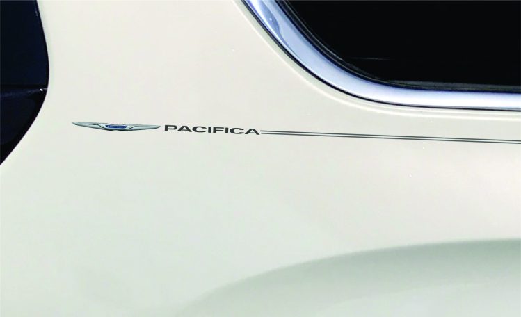 Chrysler Pacifica logo emblem decal pinstripe kit