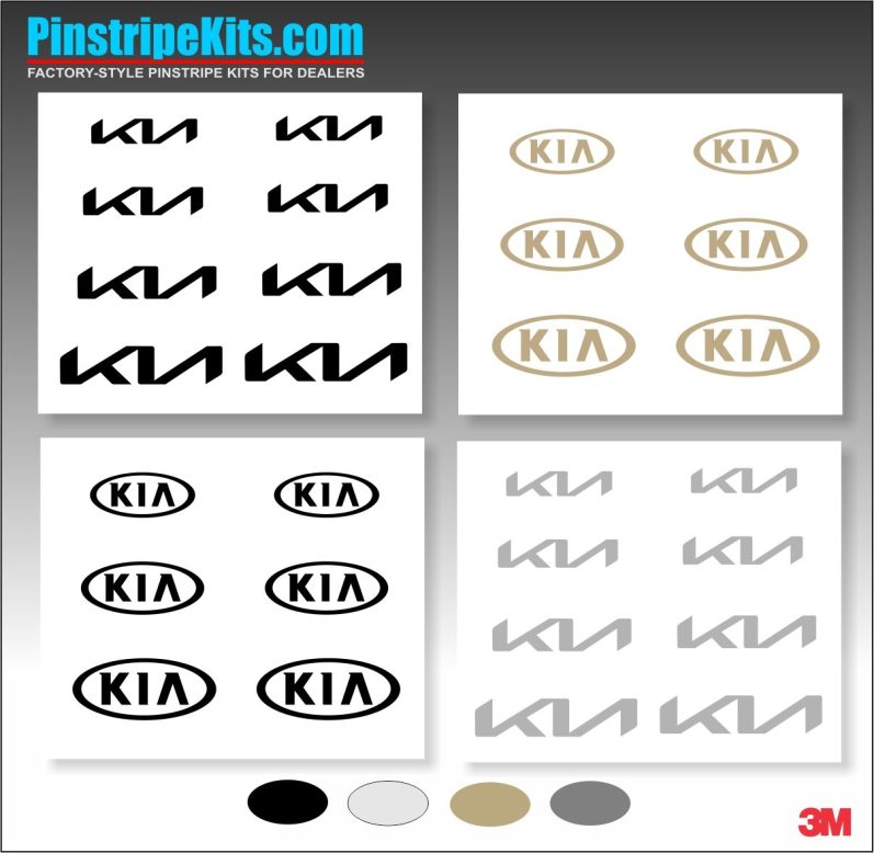 KIA vinyl logo emblem decal pinstripe kit KIA vinyl logo emblem decal pinstripe kit