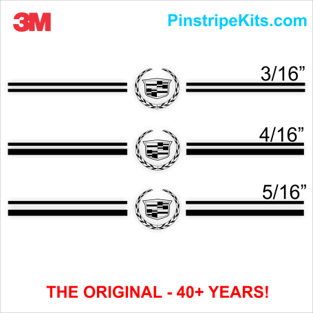 Cadillac vinyl logo emblem decal pinstripe stripe kit 34 Cadillac vinyl logo emblem decal pinstripe stripe kit 34