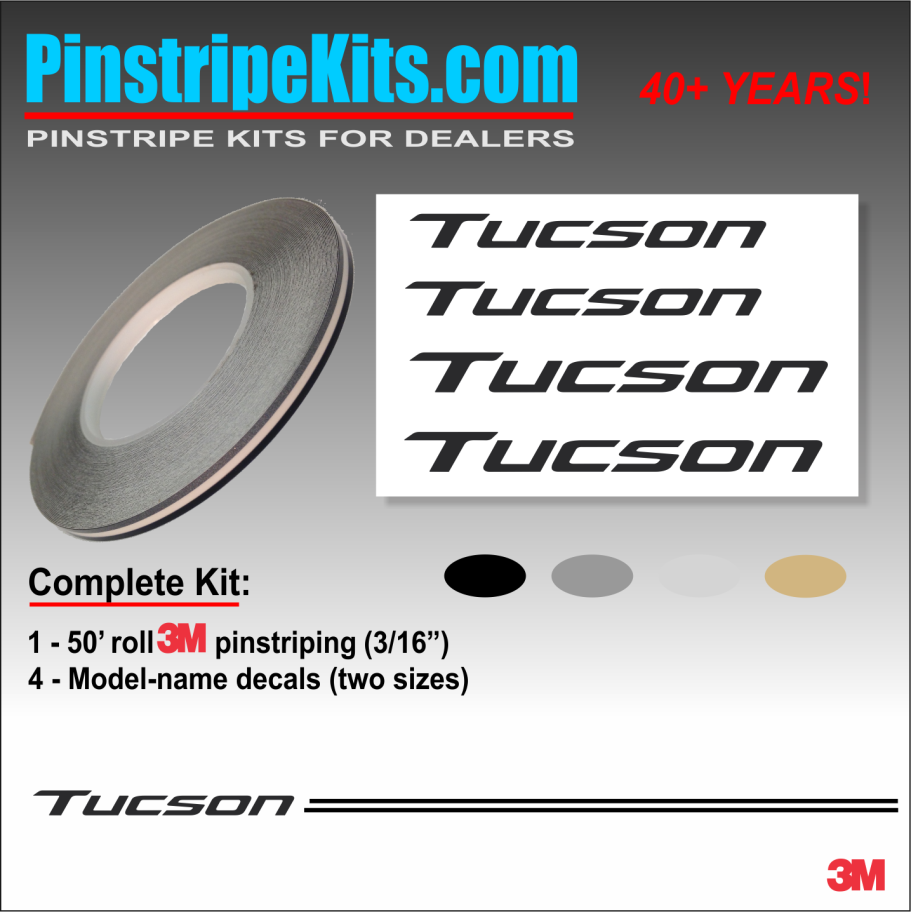 Hyundai Tucson Name & Logo vinyl emblem decal pinstripe kit Hyundai Tucson Name & Logo vinyl emblem decal pinstripe kit