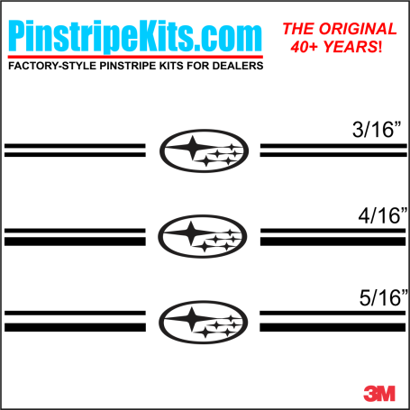 Subaru Logo Emblem Decal Pinstripe Kit  