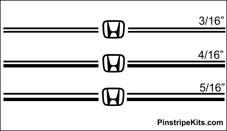 Honda vinyl logo emblem decal pinstripe kit
