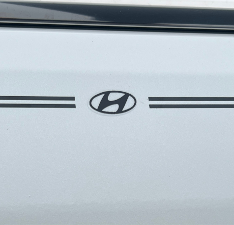 Hyundai vinyl logo emblem decal pinstripe kit