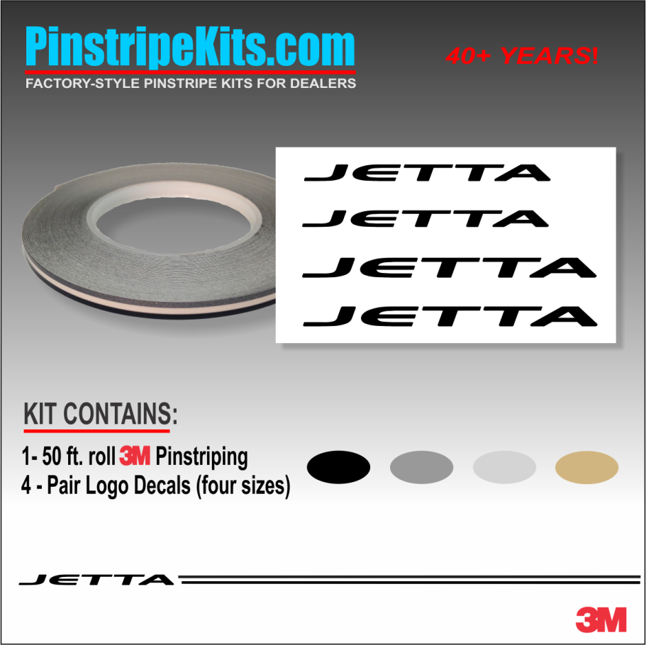 VW Jetta Name & Logo Vinyl Emblem Decal Pinstripe Kit VW Jetta Name & Logo Vinyl Emblem Decal Pinstripe Kit