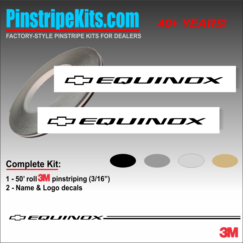 Chev Chevrolet Equinox Name & Logo vinyl emblem decal pinstripe kit Chev Chevrolet Equinox Name & Logo vinyl emblem decal pinstripe kit