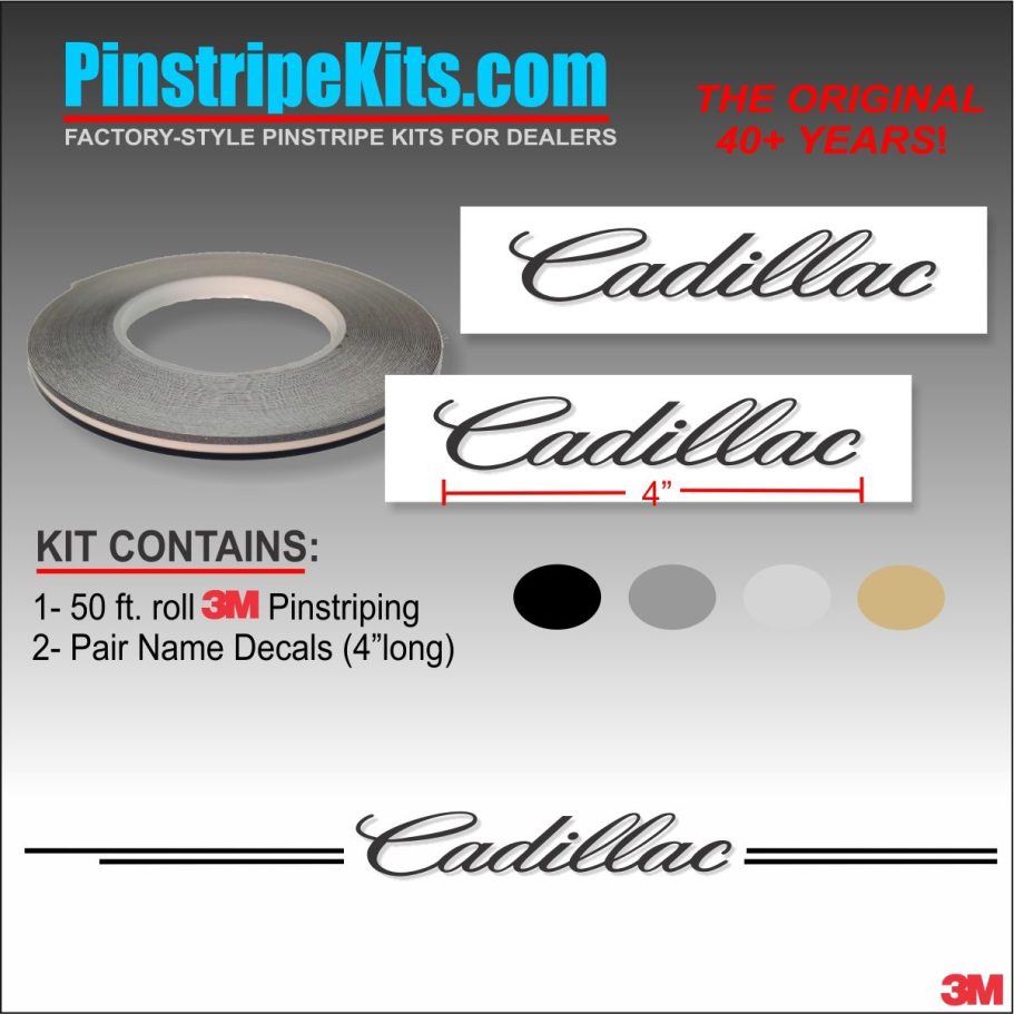 Cadillac vinyl logo emblem decal pinstripe kit Cadillac vinyl logo emblem decal pinstripe kit