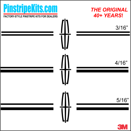 Lincoln vinyl logo emblem decal pinstripe kit