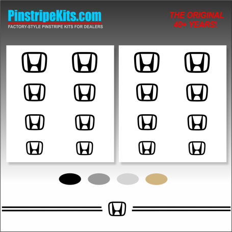 Honda vinyl logo emblem decal pinstripe kit