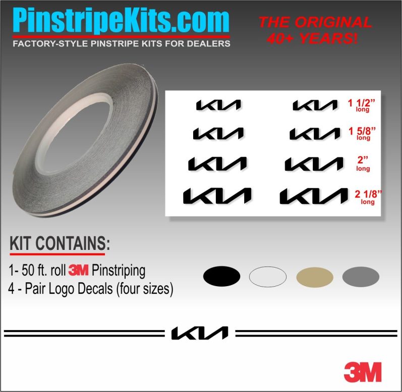 KIA vinyl logo emblem decal pinstripe kit KIA vinyl logo emblem decal pinstripe kit