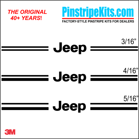 Jeep Logo Emblem Decal Vinyl Pinstripe Stripe Kit Jeep Logo Emblem Decal Vinyl Pinstripe Stripe Kit