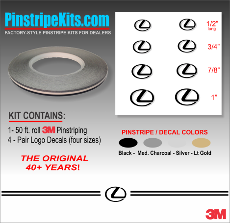 Lexus logo emblem decal vinyl pinstripe stripe kit Lexus logo emblem decal vinyl pinstripe stripe kit
