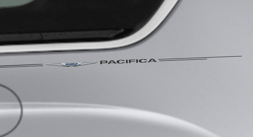 Chrysler Pacifica logo emblem decal pinstripe kit