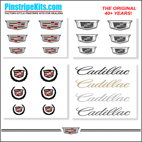 Cadillac vinyl logo emblem decal pinstripe stripe kit 29 Cadillac vinyl logo emblem decal pinstripe stripe kit 29