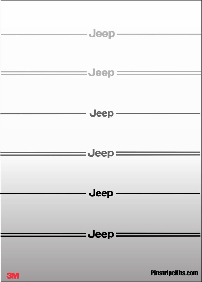 Jeep Logo Emblem Decal Vinyl Pinstripe Stripe Kit Jeep Logo Emblem Decal Vinyl Pinstripe Stripe Kit