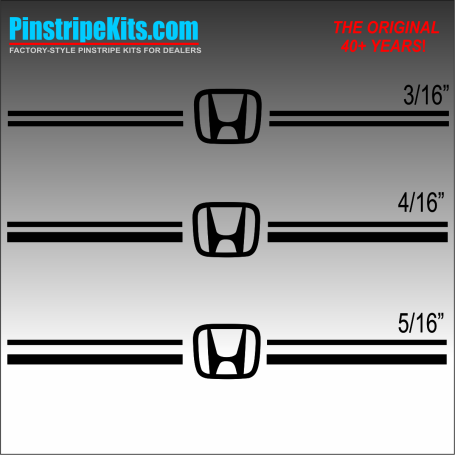 Honda vinyl logo emblem decal pinstripe kit