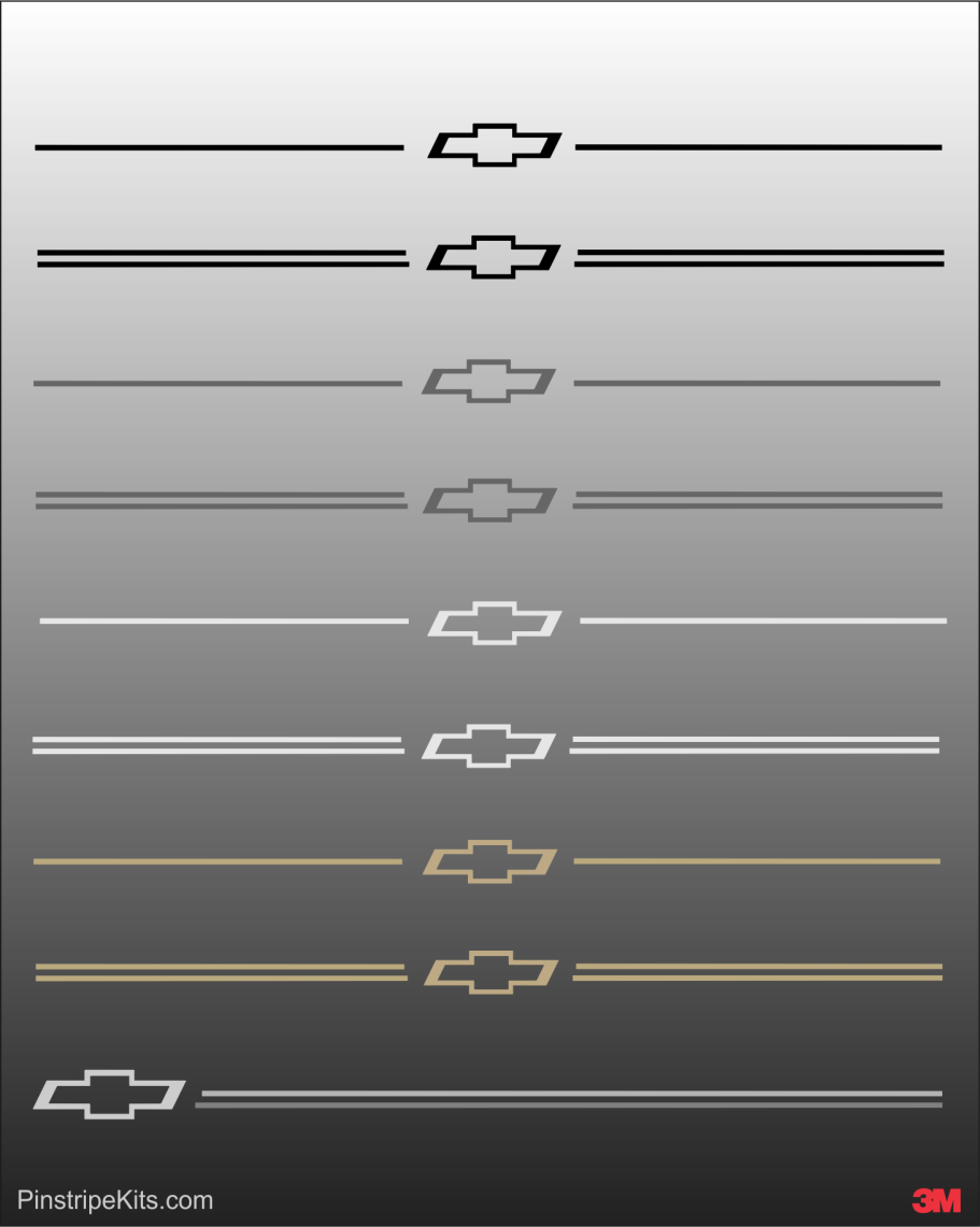 Chev Chevrolet vinyl logo emblem decal pinstripe kit Chev Chevrolet vinyl logo emblem decal pinstripe kit