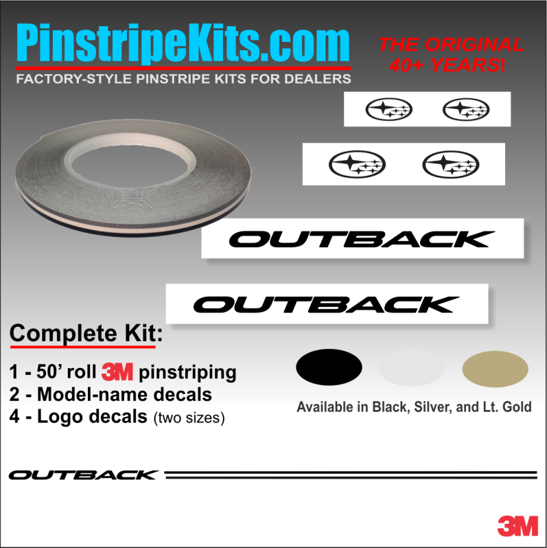 Subaru Outback & Logo Vinyl Emblem Decal Pinstripe Kit Subaru Outback & Logo Vinyl Emblem Decal Pinstripe Kit