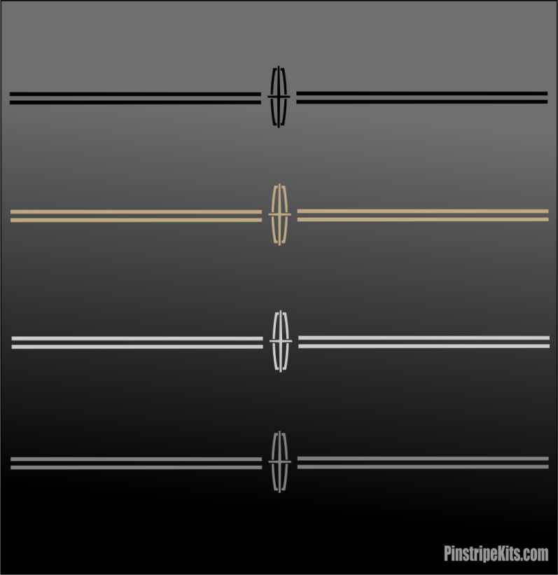 Lincoln vinyl logo emblem decal pinstripe kit