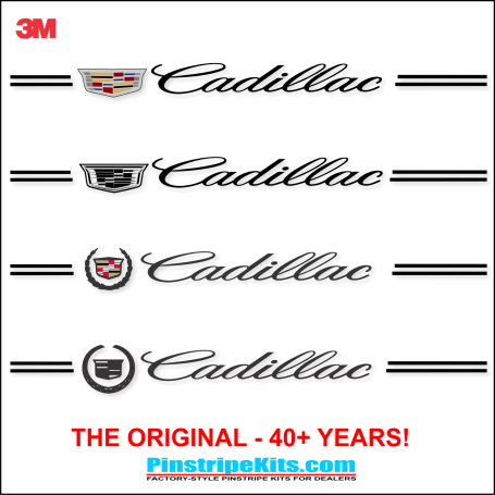 Cadillac vinyl logo emblem decal pinstripe stripe kit 20 Cadillac vinyl logo emblem decal pinstripe stripe kit 20
