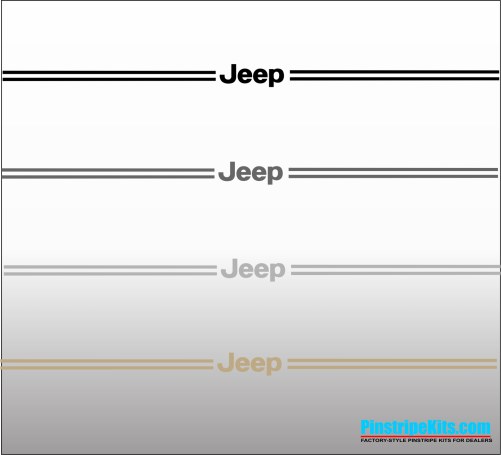 Jeep Logo Emblem Decal Vinyl Pinstripe Stripe Kit Jeep Logo Emblem Decal Vinyl Pinstripe Stripe Kit