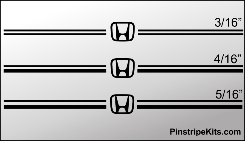Honda vinyl logo emblem decal pinstripe kit