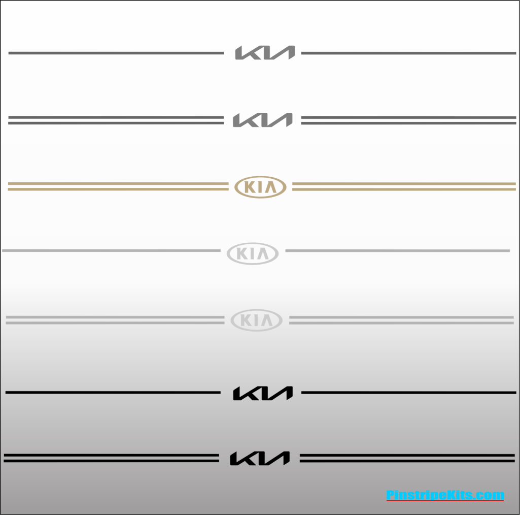 KIA vinyl logo emblem decal pinstripe kit KIA vinyl logo emblem decal pinstripe kit