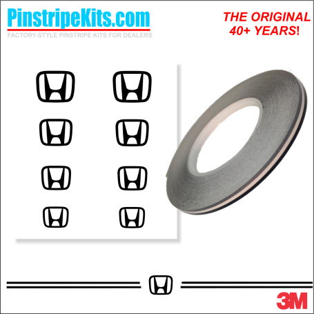 Honda vinyl logo emblem decal pinstripe kit