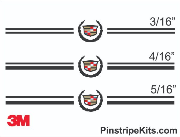 Cadillac vinyl logo emblem decal pinstripe stripe kit 23 Cadillac vinyl logo emblem decal pinstripe stripe kit 23