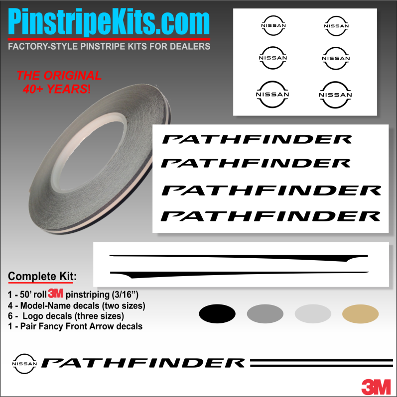 Nissan Pathfinder Name & Logo vinyl  emblem decal pinstripe kit