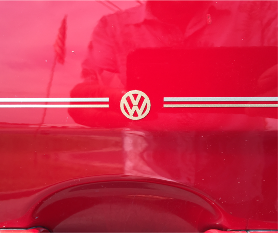 VW Volkswagen logo emblem decal viny pinstripe stripe kit