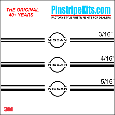Nissan vinyl logo emblem decal pinstripe kit