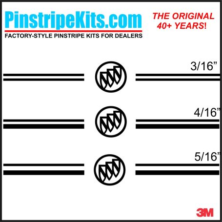 Buick vinyl logo emblem decal pinstripe kit