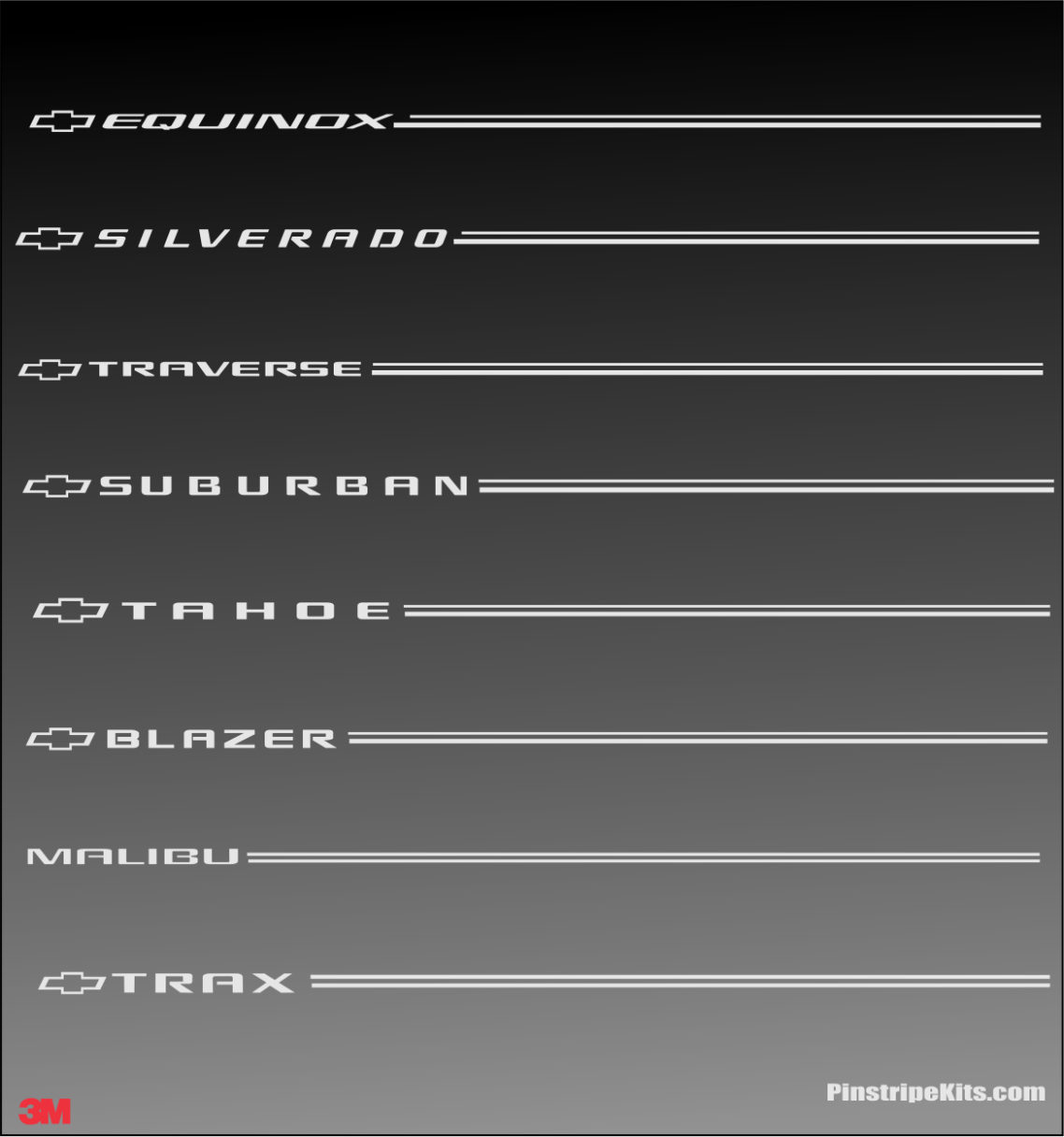 Chev Chevrolet vinyl logo emblem decal pinstripe kit Chev Chevrolet vinyl logo emblem decal pinstripe kit