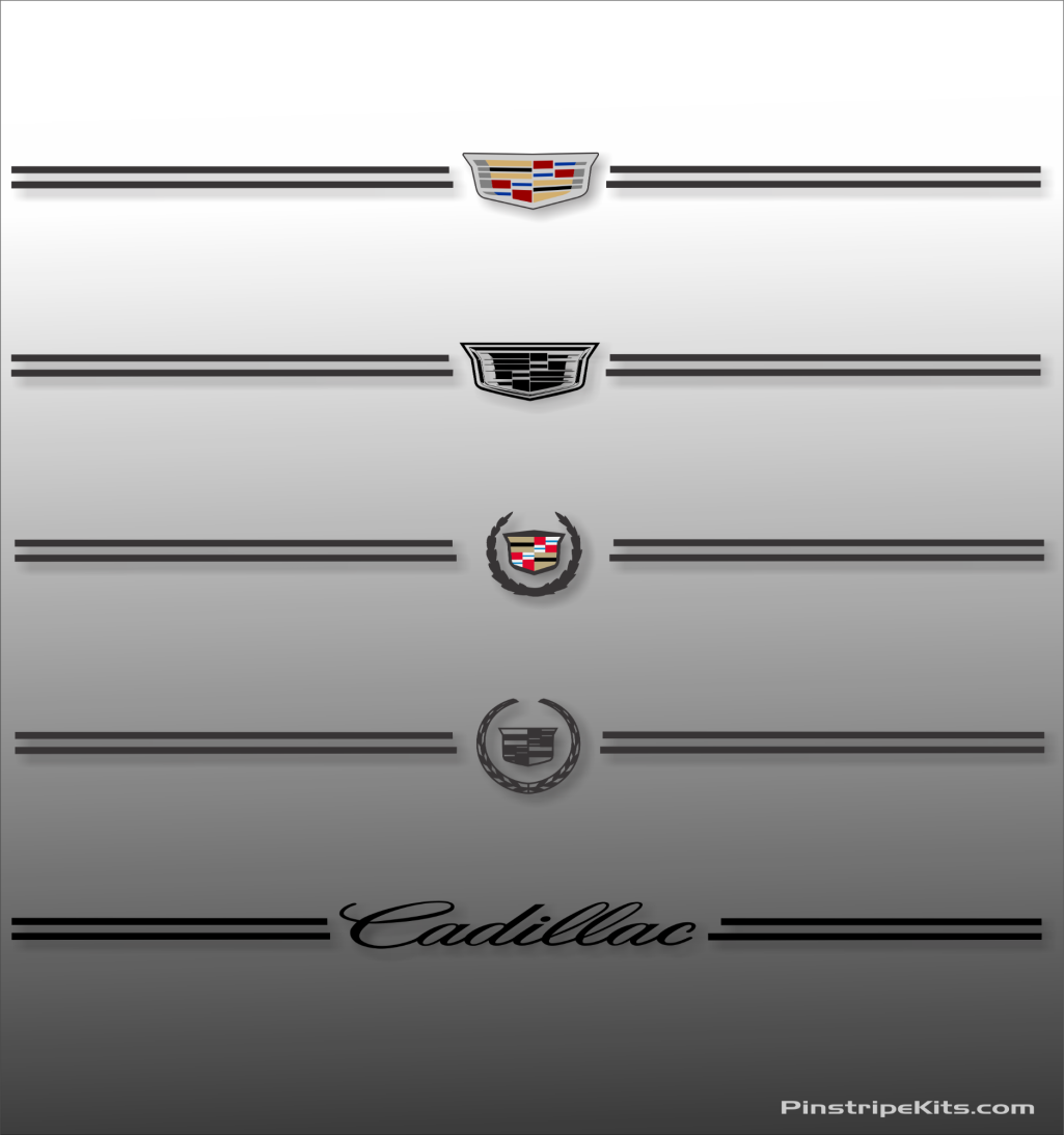 Cadillac vinyl logo emblem decal pinstripe stripe kit 48 Cadillac vinyl logo emblem decal pinstripe stripe kit 48