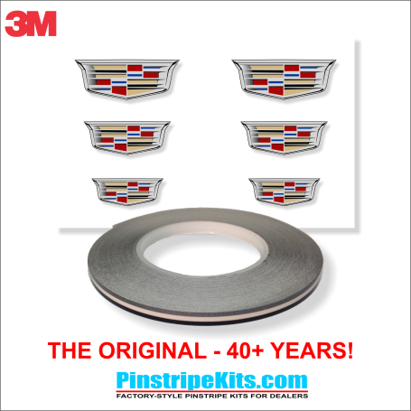 Cadillac vinyl logo emblem decal pinstripe stripe kit 40 Cadillac vinyl logo emblem decal pinstripe stripe kit 40