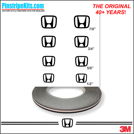 Honda vinyl logo emblem decal pinstripe kit