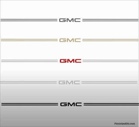 GMC vinyl logo emblem decal pinstripe stripe kit