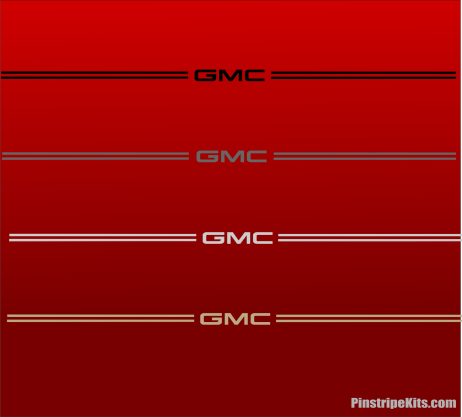 GMC vinyl logo emblem decal pinstripe stripe kit