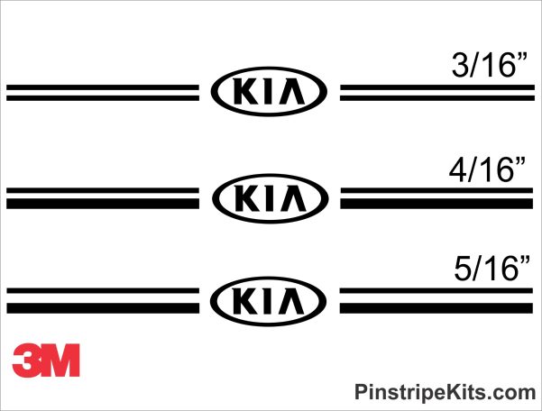 KIA vinyl logo emblem decal pinstripe kit
